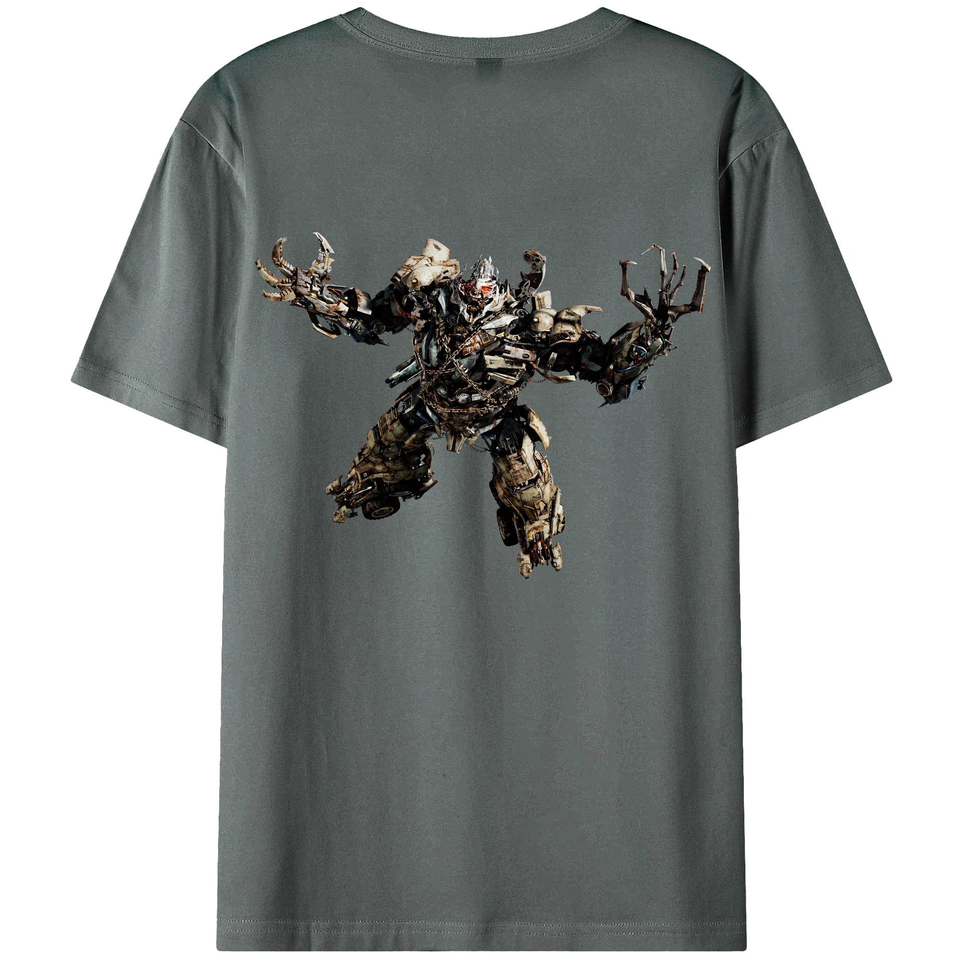 （画像用） Transformers トランスフォーマー 綿100％ メンズ半袖Tシャツ（バックプリント） 通気性